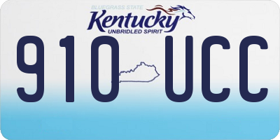 KY license plate 910UCC