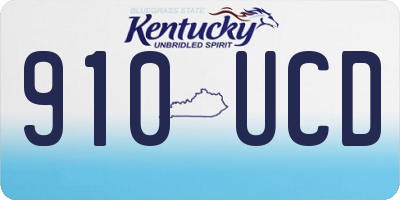 KY license plate 910UCD