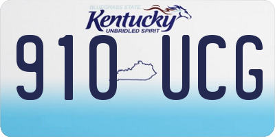 KY license plate 910UCG