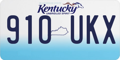 KY license plate 910UKX