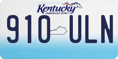 KY license plate 910ULN