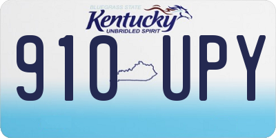 KY license plate 910UPY