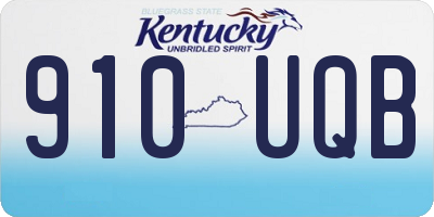 KY license plate 910UQB
