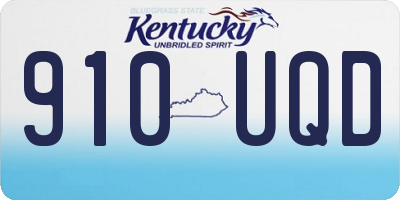 KY license plate 910UQD