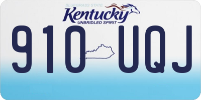 KY license plate 910UQJ