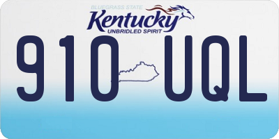 KY license plate 910UQL
