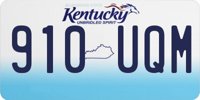 KY license plate 910UQM