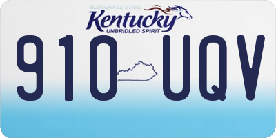 KY license plate 910UQV