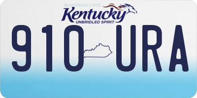 KY license plate 910URA