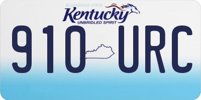 KY license plate 910URC