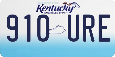 KY license plate 910URE