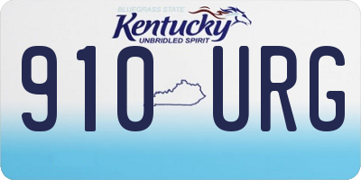 KY license plate 910URG