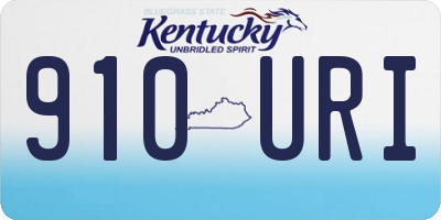 KY license plate 910URI