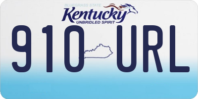 KY license plate 910URL