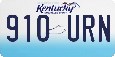 KY license plate 910URN