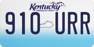 KY license plate 910URR