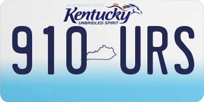 KY license plate 910URS