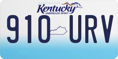 KY license plate 910URV