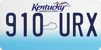 KY license plate 910URX