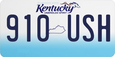 KY license plate 910USH