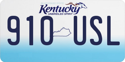 KY license plate 910USL