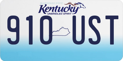 KY license plate 910UST