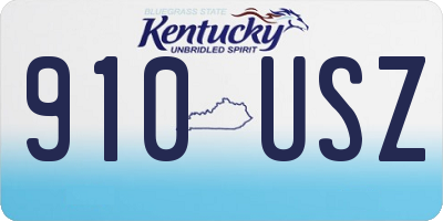 KY license plate 910USZ
