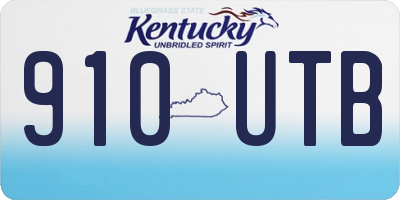KY license plate 910UTB