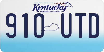 KY license plate 910UTD