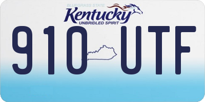 KY license plate 910UTF