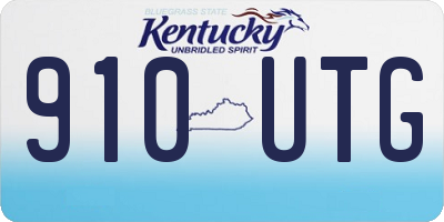 KY license plate 910UTG