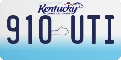 KY license plate 910UTI