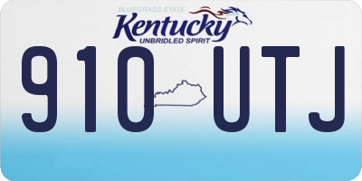KY license plate 910UTJ