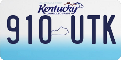 KY license plate 910UTK