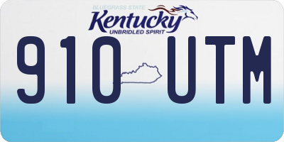 KY license plate 910UTM