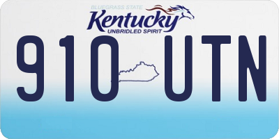 KY license plate 910UTN
