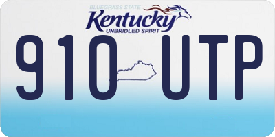 KY license plate 910UTP