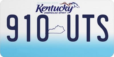 KY license plate 910UTS