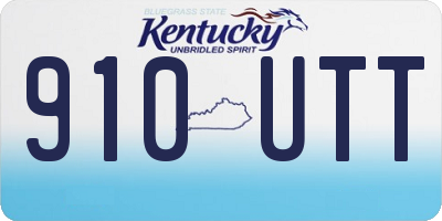 KY license plate 910UTT