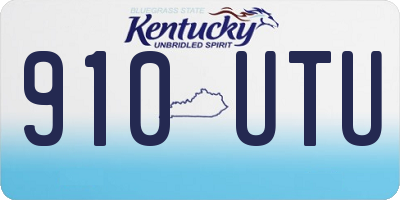 KY license plate 910UTU