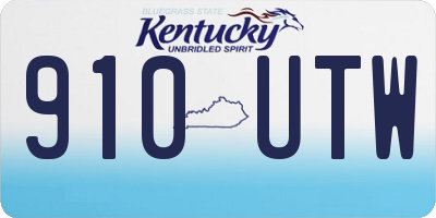 KY license plate 910UTW