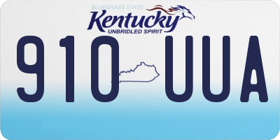 KY license plate 910UUA