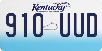 KY license plate 910UUD