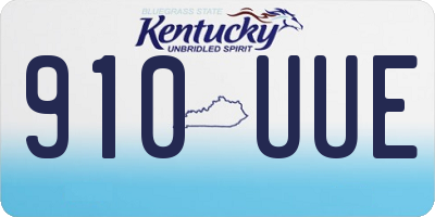 KY license plate 910UUE
