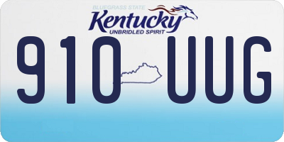 KY license plate 910UUG