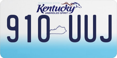 KY license plate 910UUJ
