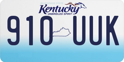 KY license plate 910UUK