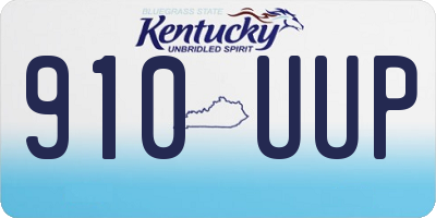 KY license plate 910UUP