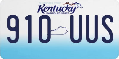 KY license plate 910UUS