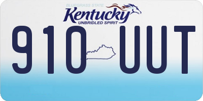 KY license plate 910UUT